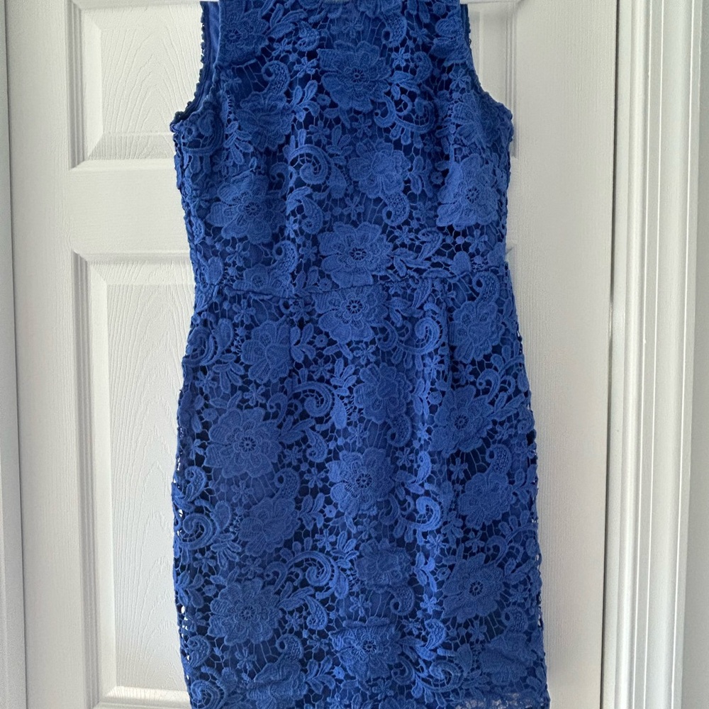 Jcrew Blue Lace Dress